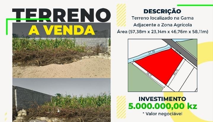 VENDER TERRENO EM CATUMBELA GAMA